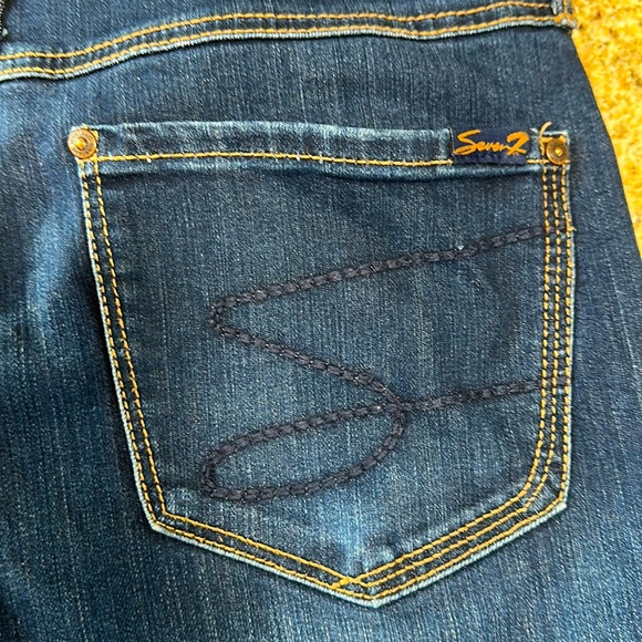 NWOT - SEVEN7 - Straight Leg Jeans Size 12 Embroidered Denim RN 109890 stretch - Picture 7 of 13